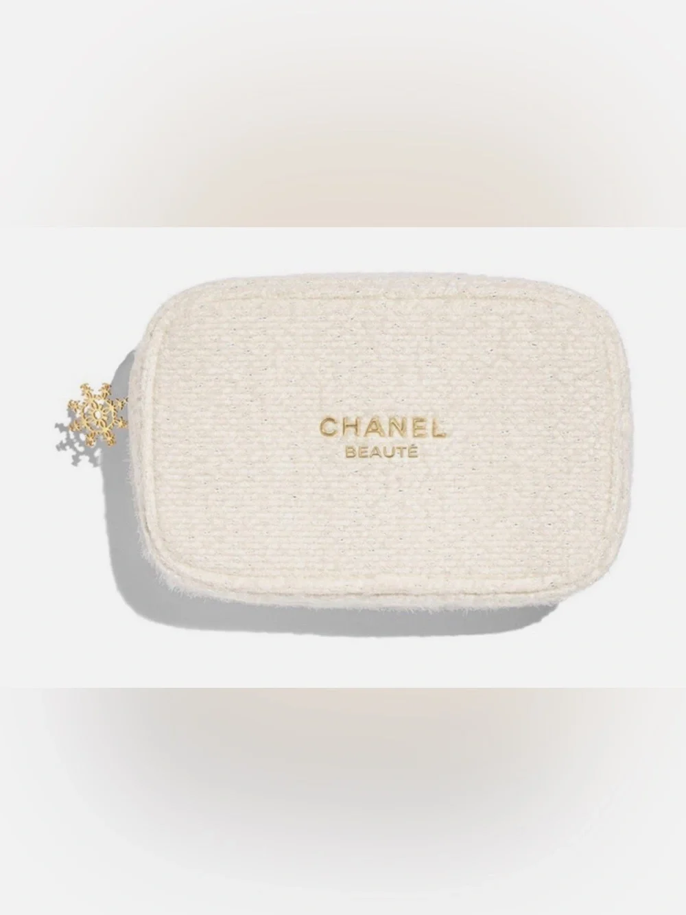 CHANEL Makeup Bag 2024 Holiday White Pouch Only Limited Edition! NEW!